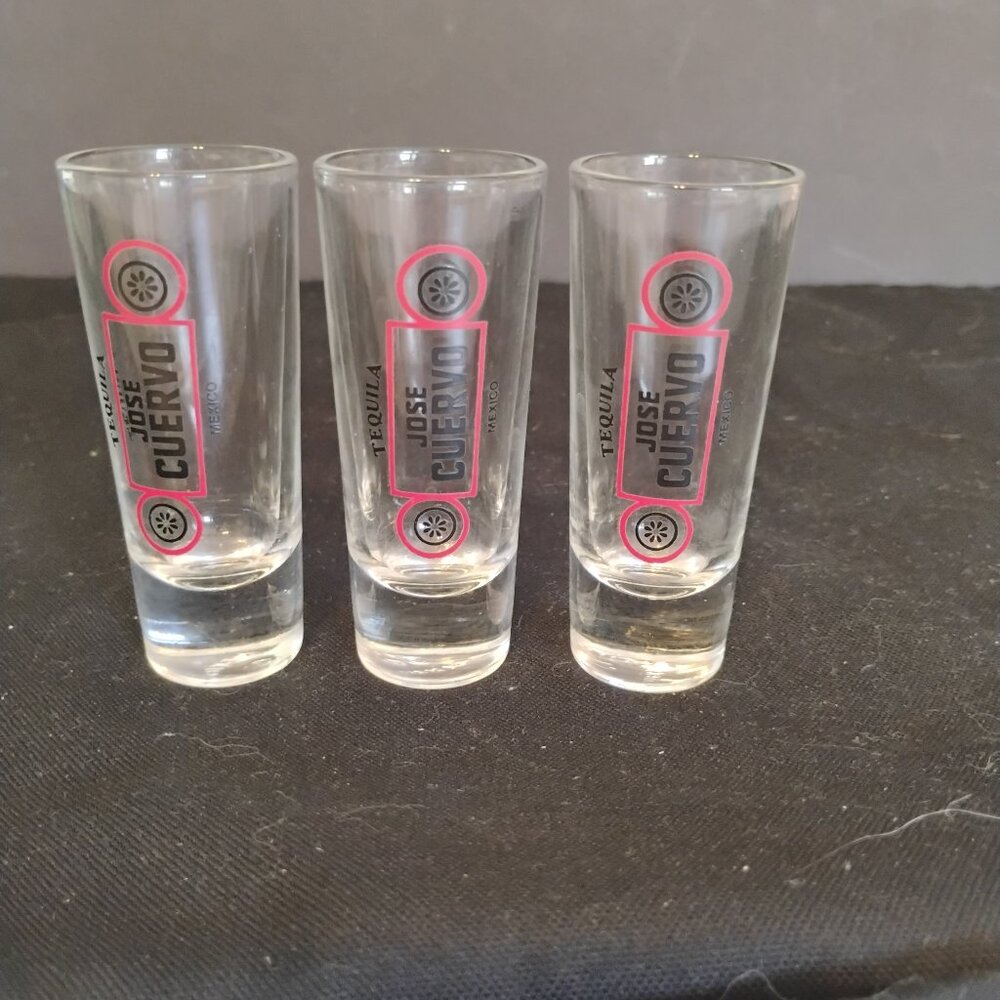 Jose Cuervo Vintage Shot Glasses, set of 3